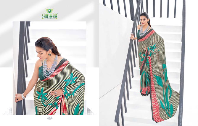 Sanskar Wind 2 Regular Wear Printed Georgette Saree Collection